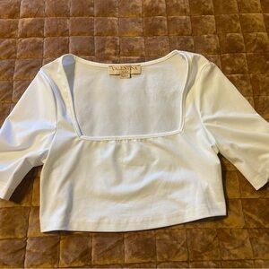 SOLD🚫VALENTINA Women's White Crop Top